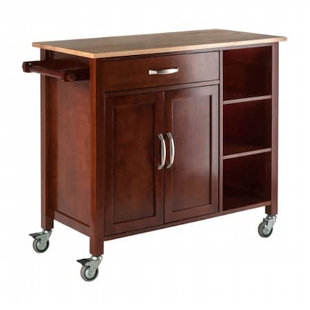 Doba-Bnt Mabel Kitchen Cart; Walnut SA143830